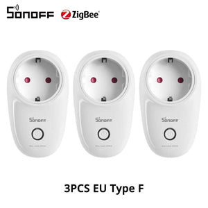 Planet Gates 5PCS / CHINA 1-5PCS SONOFF S26R2ZB Zigbee Plug 16A EU Outlet Timer Switch Remote Control Socket Work with ZigBee 3.0 Hub Zigbee2mqtt