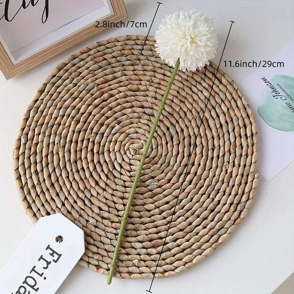 Planet Gates 5pcs Glorious Chrysanthemum Ball Flowers Bouquet - Perfect for Home, Office, Coffee House, Parties, and Weddings - Artificial Flowers for Important People