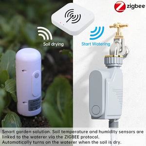 Planet Gates 5PCS GXM01 / CHINA ZIGBEE Plant Monitor Outdoor Soil Temperature Meter Moisture Humidity Tester Sensor Garden Automation Irrigation TUYA Detector