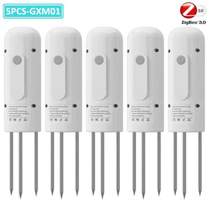 Planet Gates 5PCS GXM01 / CHINA ZIGBEE Plant Monitor Outdoor Soil Temperature Meter Moisture Humidity Tester Sensor Garden Automation Irrigation TUYA Detector
