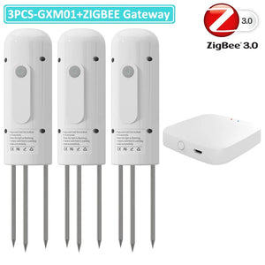 Planet Gates 5PCS GXM01 / CHINA ZIGBEE Plant Monitor Outdoor Soil Temperature Meter Moisture Humidity Tester Sensor Garden Automation Irrigation TUYA Detector