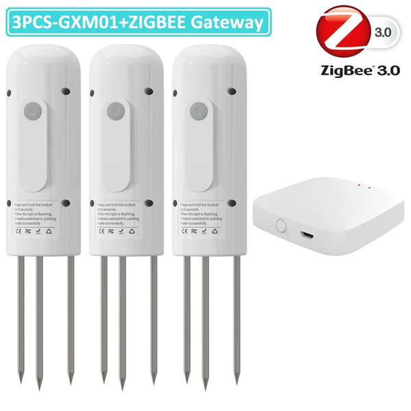 Planet Gates 5PCS GXM01 / CHINA ZIGBEE Plant Monitor Outdoor Soil Temperature Meter Moisture Humidity Tester Sensor Garden Automation Irrigation TUYA Detector