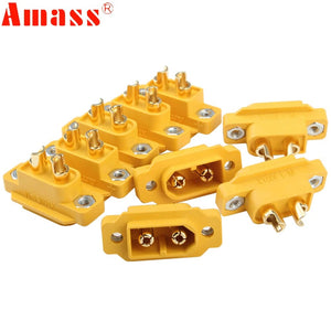Planet Gates 5pcs/lot AMASS XT60E-M XT60 Male Plug Connector For Racing Models/Multicopter Fixed Board/ DIY Spare Part Car Drone Toys