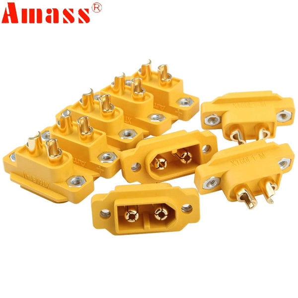 Planet Gates 5pcs/lot AMASS XT60E-M XT60 Male Plug Connector For Racing Models/Multicopter Fixed Board/ DIY Spare Part Car Drone Toys