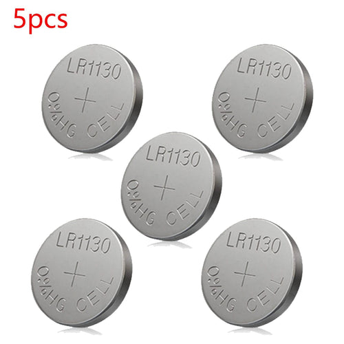 Planet Gates 5PCS LR1130 AG10 LR54 Cell Coin 1.55V SR54 389 189 LR1130 SR1130 Alkaline Button Batteries for Watch Toys Remote