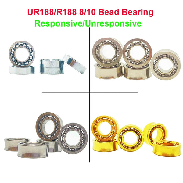 Planet Gates 5Pcs Metal Yoyo Bearing UR188 R188 Responsive Unresponsive Bearings with Axles for Yoyo Ball Toy Parts 8 Bead 10 Bead