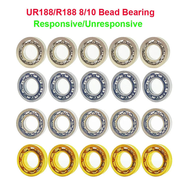 Planet Gates 5Pcs Metal Yoyo Bearing UR188 R188 Responsive Unresponsive Bearings with Axles for Yoyo Ball Toy Parts 8 Bead 10 Bead