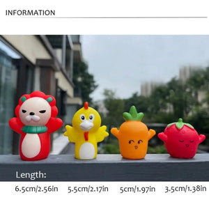 Planet Gates 5PCS Mini Animal Hand Puppet Puppy Doll Finger Puppet Toy Set Montessori Sensory Toys Preschool Parent-Child Storytelling Toys