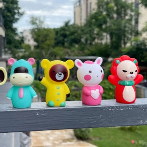 Planet Gates 5PCS Mini Animal Hand Puppet Puppy Doll Finger Puppet Toy Set Montessori Sensory Toys Preschool Parent-Child Storytelling Toys