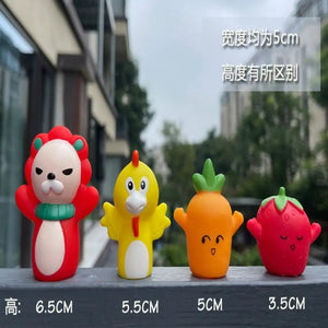 Planet Gates 5PCS Mini Animal Hand Puppet Puppy Doll Finger Puppet Toy Set Montessori Sensory Toys Preschool Parent-Child Storytelling Toys