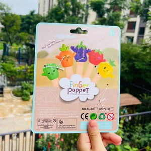 Planet Gates 5PCS Mini Animal Hand Puppet Puppy Doll Finger Puppet Toy Set Montessori Sensory Toys Preschool Parent-Child Storytelling Toys