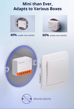 Planet Gates 5PCS MINIR4 / CHINA 1/3/5PCS SONOFF R4 / R3 / R2 MINI Wifi Switch Mini Extreme Smart Home Module Voice Remote Control Alexa Google Home Alice
