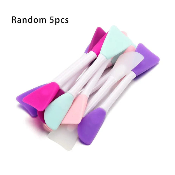 Planet Gates 5Pcs Multifunction Stirring Brush Soft Silicone Brush Powder Spoon Epoxy Resin Tools for DIY Resin Mold Easy To Clean Glue
