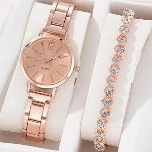Planet Gates 5pcs no box Ladies Fashion Simple Digital Alloy with Quartz Watch Bracelet 2pcs Set Luxury Women Simple Dial Ladies Watches Reloj Mujer