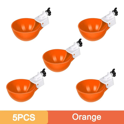Planet Gates 5Pcs Orange / Russian Federation 5/10PCS Automatic Chicken Water Feeder Drinking Cups Poultry Kit for Chicks Duck Goose Turkey Quail Feeding & Watering Supplie