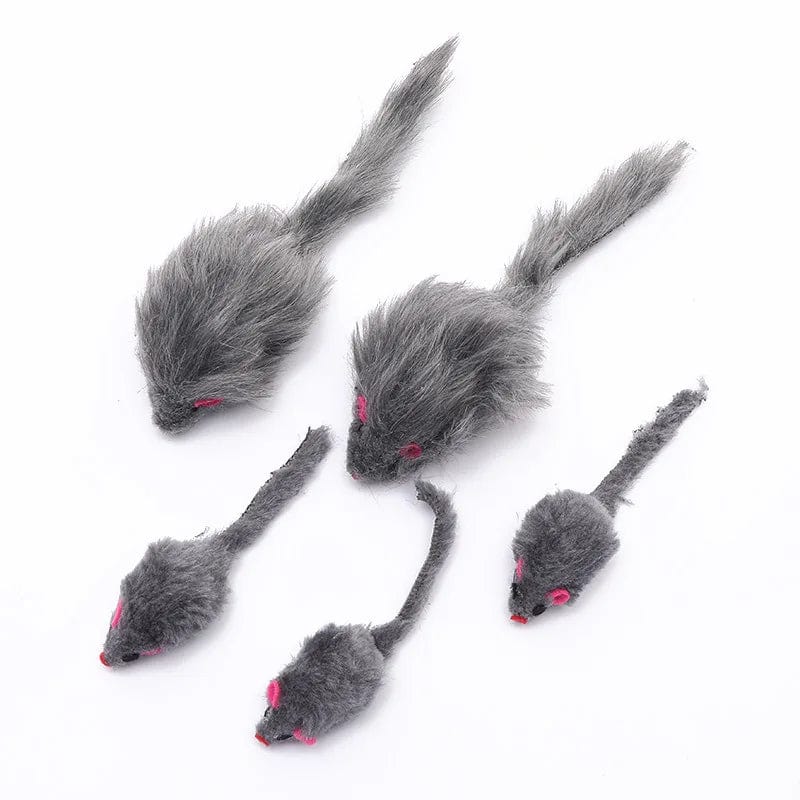 Planet Gates 5Pcs Plush Catmint Simulation Mouse Interactive Cat Pet Catnip Teasing Interactive Toy For Kitten Gifts Supplies By Random Color