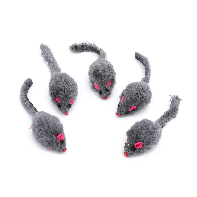 Planet Gates 5Pcs Plush Catmint Simulation Mouse Interactive Cat Pet Catnip Teasing Interactive Toy For Kitten Gifts Supplies By Random Color