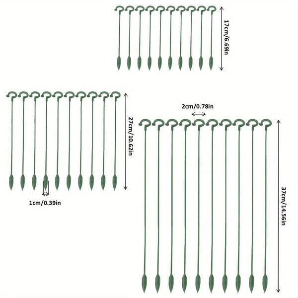 Planet Gates 5pcs, Potted Plant Support Rack/ Flower Vegetable Vine Climbing Bracket/ Balcony Creative Decorative Rack, Plant Fixed Rod Fixed Gardening Flower Plant Branch Dry Fixed Material Fiberglass Rod Rod Bonsai Support Rod Flower
