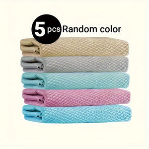 Planet Gates 5pcs Random Colors 1pc/5pcs/10pcs Wiping Cloth, Car Washing Towel, Car Wiping Cloth, Multi-purpose Traceless Wiping Cloth For Car