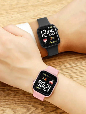 Planet Gates 5pcs  Rectangular classic fashion Girls Women's digital watch with Love jewelry set analog watch gift