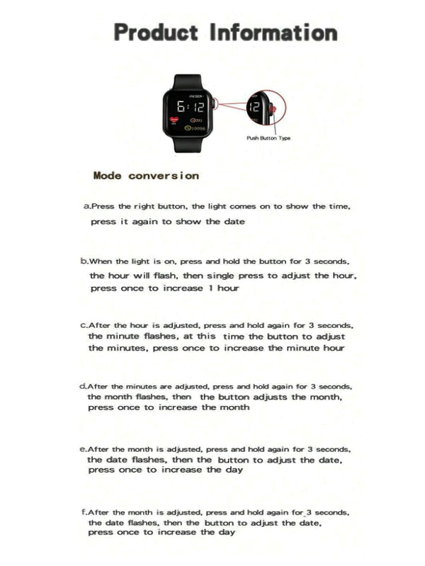 Planet Gates 5pcs  Rectangular classic fashion Girls Women's digital watch with Love jewelry set analog watch gift