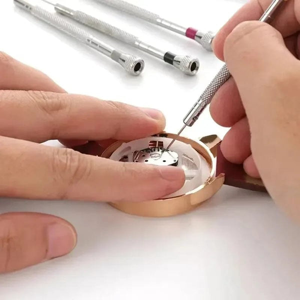 Planet Gates 5pcs/set 0.8-1.6mm Steel Screwdriver for Watch Repairing Portable Watch Tools Band Removal with Mini Link Pins Watchmaker Tools