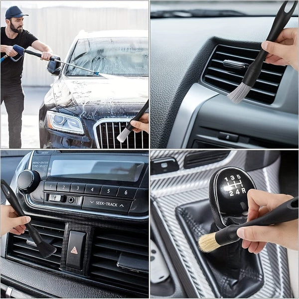 Planet Gates 5Pcs/Set 5pcs Car Detailing Brush Set, Car Interior Detailing Brushes Auto Ultra-Soft Detail Cleaning Brush Dust Removal Brushes Tool For Interior