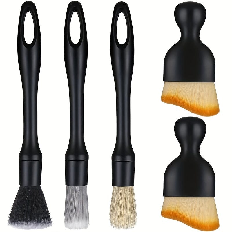 Planet Gates 5Pcs/Set 5pcs Car Detailing Brush Set, Car Interior Detailing Brushes Auto Ultra-Soft Detail Cleaning Brush Dust Removal Brushes Tool For Interior