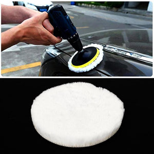 Planet Gates 5pcs/Set 5pcs/Set 10.16 Cm Car Polishing Waxing Buffing Wheel Pad Car Polisher Kit For Auto M10/M14 Drill Connector Car Paint Care Car-styling