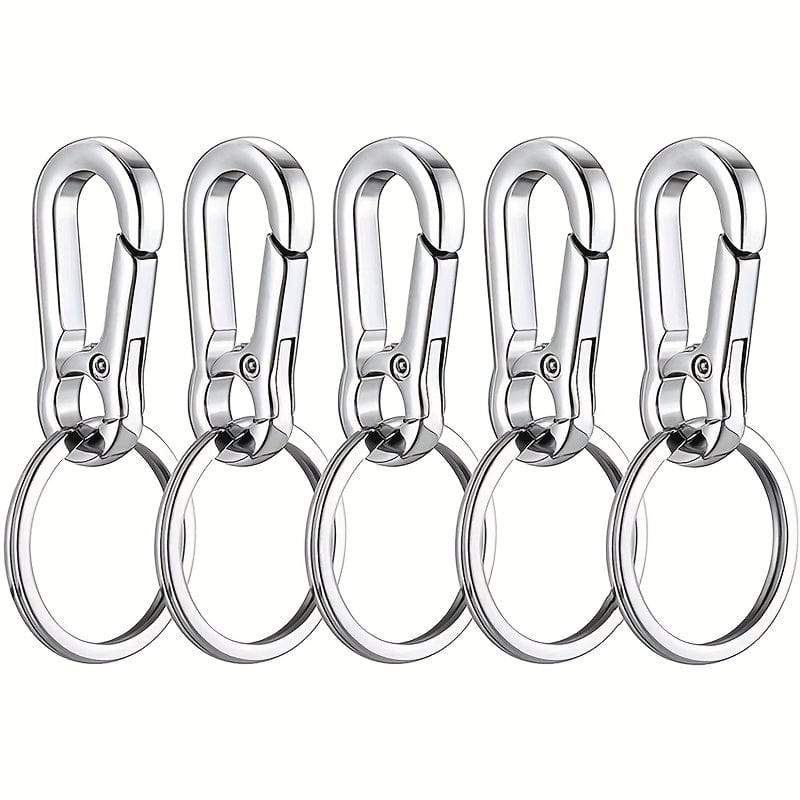 Planet Gates 5pcs/set 5pcs/set Creative Metal Keychain Simple Alloy Spring Key Chain Ring DIY Design For Car Motorcycle Home Key Holder Decorations Silver