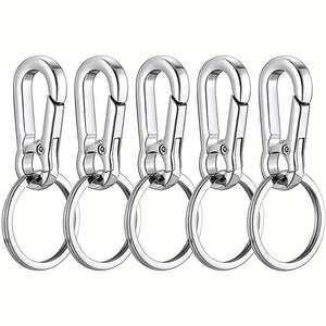 Planet Gates 5pcs/set 5pcs/set Creative Metal Keychain Simple Alloy Spring Key Chain Ring DIY Design For Car Motorcycle Home Key Holder Decorations Silver