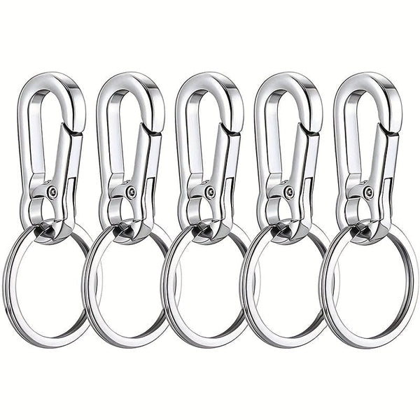 Planet Gates 5pcs/set 5pcs/set Creative Metal Keychain Simple Alloy Spring Key Chain Ring DIY Design For Car Motorcycle Home Key Holder Decorations Silver