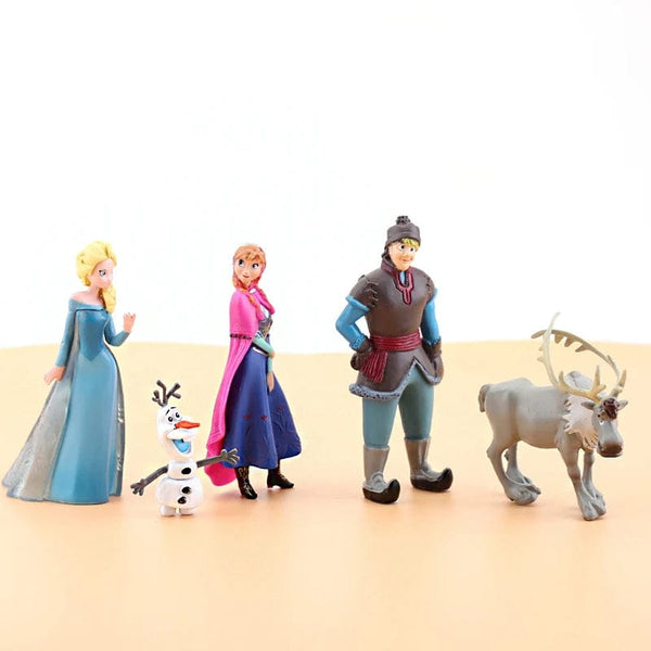 Planet Gates 5pcs/Set Frozen Princess Snow Queen Anna Elsa Kristoff Sven Olaf PVC Model Action Figure Dolls Toys for kids Xmas Gift
