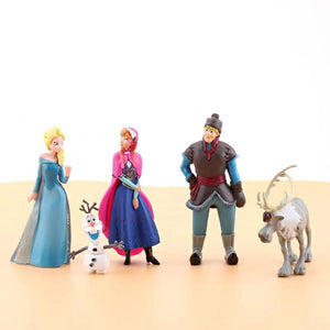 Planet Gates 5pcs/Set Frozen Princess Snow Queen Anna Elsa Kristoff Sven Olaf PVC Model Action Figure Dolls Toys for kids Xmas Gift