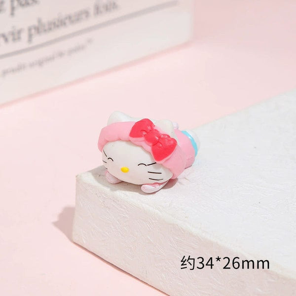 Planet Gates 5Pcs/set Mini Sanrio Figuren Doll 3cm Hello Kitty Kuromi melody Cake decoration model desktop toy car decoration