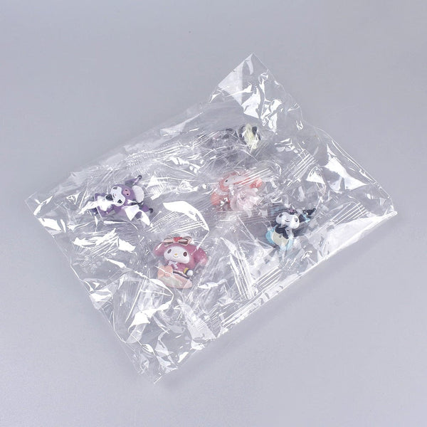 Planet Gates 5Pcs/set Mini Sanrio Figuren Doll 3cm Hello Kitty Kuromi melody Cake decoration model desktop toy car decoration