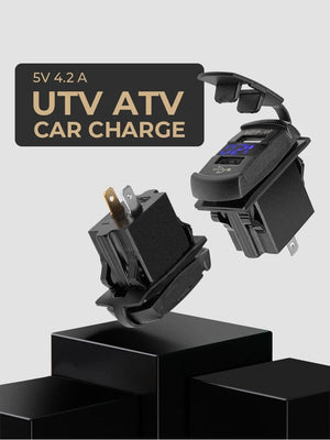 Planet Gates 5V 4.2A / CHINA 5V 4.2A LED Car Charger Dual USB Switch For Can-AM Maverick X3 Compatible with Polaris RZR 1000 800 900 Ranger for Boat UTV ATV