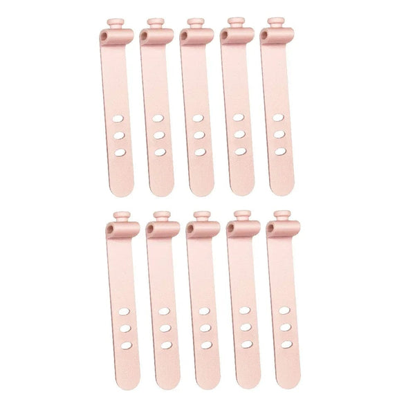 Planet Gates 5X pink Phone Cable Organizer Earphone Clip Charger Cord Management 3 Hole Line Storge Holder Clips Data Line Bobbin Winder Straps