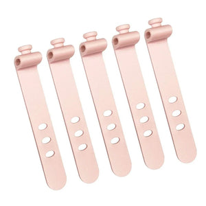 Planet Gates 5X pink Phone Cable Organizer Earphone Clip Charger Cord Management 3 Hole Line Storge Holder Clips Data Line Bobbin Winder Straps