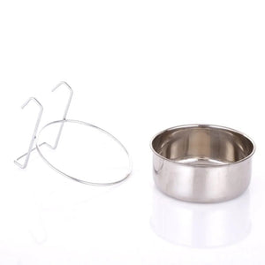 Planet Gates 5x12cm Cat Hanger Cage Cup Stainless Steel Pet Feeding Tools Stationary Dog Bowl Hanging Feeder Dish Travel Food Water Bowls