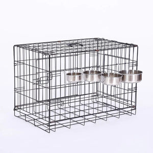 Planet Gates 5x12cm Cat Hanger Cage Cup Stainless Steel Pet Feeding Tools Stationary Dog Bowl Hanging Feeder Dish Travel Food Water Bowls