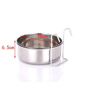 Planet Gates 5x12cm Cat Hanger Cage Cup Stainless Steel Pet Feeding Tools Stationary Dog Bowl Hanging Feeder Dish Travel Food Water Bowls
