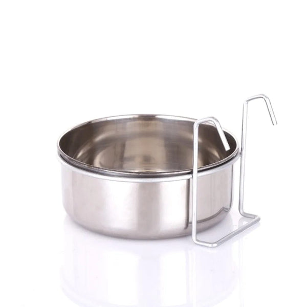 Planet Gates 5x12cm Cat Hanger Cage Cup Stainless Steel Pet Feeding Tools Stationary Dog Bowl Hanging Feeder Dish Travel Food Water Bowls