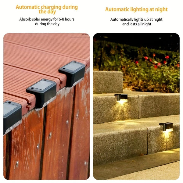 Planet Gates 6/10 Pack Solar Outdoor Deck Light, LED Step Light, Outdoor Waterproof, Balcony Lighting Decorative, Stair Fence Wall Patio Garden Courtyard Villa Driveway Path Pedestrian Passage Light