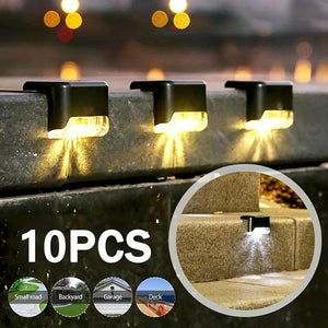 Planet Gates 6/10 Pack Solar Outdoor Deck Light, LED Step Light, Outdoor Waterproof, Balcony Lighting Decorative, Stair Fence Wall Patio Garden Courtyard Villa Driveway Path Pedestrian Passage Light