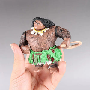 Planet Gates 6/10Pcs Set Disney Movie Moana Figure Dolls Set Demigod Maui Moana Waialiki Heihei Action Figure Model Kids birthday Gift