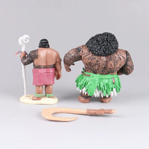 Planet Gates 6/10Pcs Set Disney Movie Moana Figure Dolls Set Demigod Maui Moana Waialiki Heihei Action Figure Model Kids birthday Gift