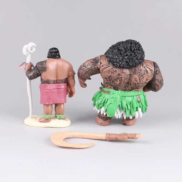 Planet Gates 6/10Pcs Set Disney Movie Moana Figure Dolls Set Demigod Maui Moana Waialiki Heihei Action Figure Model Kids birthday Gift