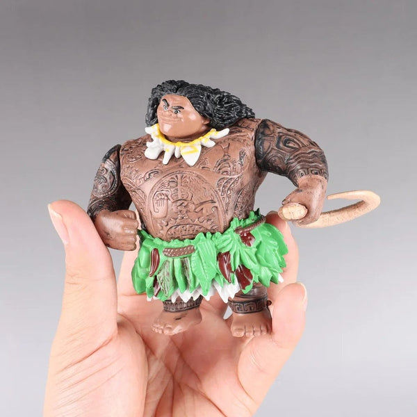 Planet Gates 6/10Pcs Set Disney Movie Moana Figure Dolls Set Demigod Maui Moana Waialiki Heihei Action Figure Model Kids birthday Gift