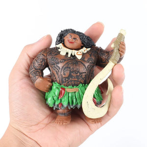 Planet Gates 6/10Pcs Set Disney Movie Moana Figure Dolls Set Demigod Maui Moana Waialiki Heihei Action Figure Model Kids birthday Gift